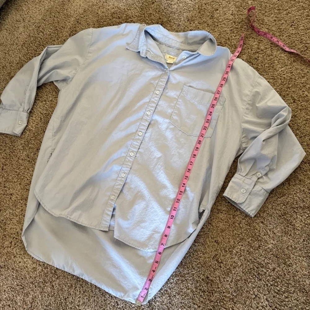 Anthropologie Maeve Oversized Buttondown Shirt in Violette Blue size XL - Picture 12 of 12